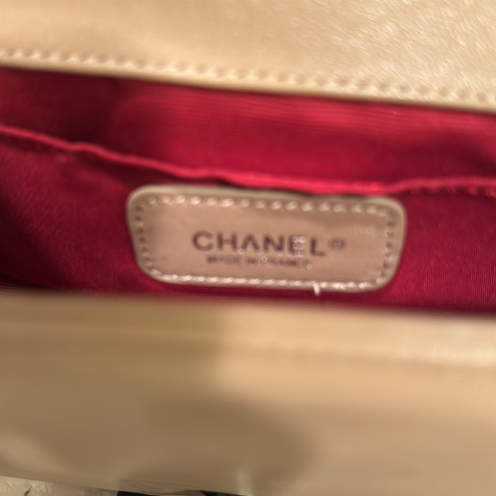 Camel Quilted Lambskin Leather bag - Picture 10 of 11